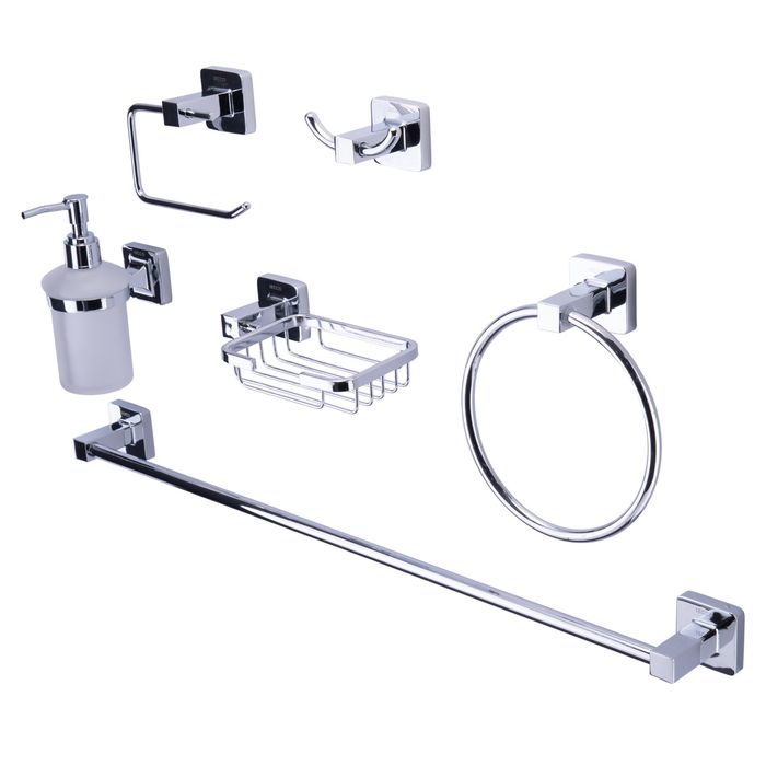 Kit De Accesorios Para Baño Murano Por 6 Piezas