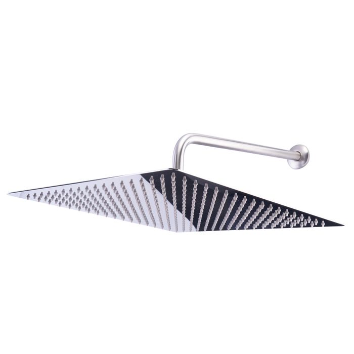 Regadera Kuadrata Cuadrada Plana Metálica Sin Brazo 40 Cm.