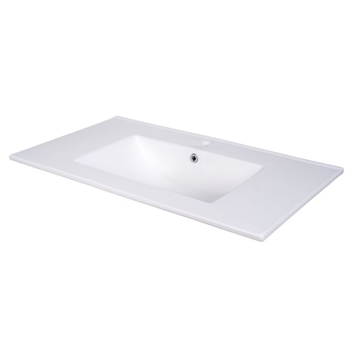 Lavamanos Firenze De Sobreponer En Porcelana Blanco 81.5x47x18 Cm.