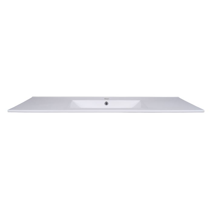 Lavamanos Firenze Poceta Centro De Sobreponer En Porcelana Blanco 121.5x47x19 Cm.