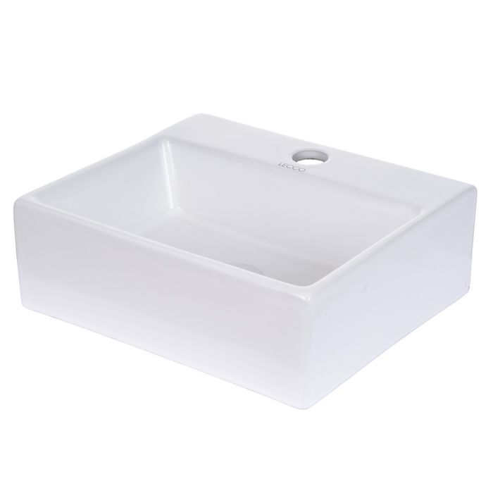 Lavamanos Casillo Tipo Vessel/colgar En Porcelana Blanco 34x29x12 Cm.