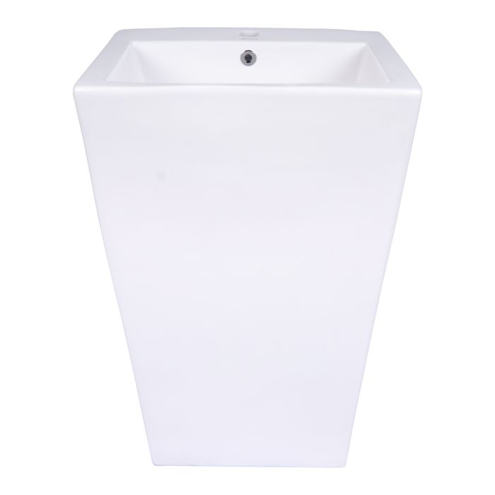 Lavamanos Abruzzo Con Pedestal En Porcelana Blanco 51.5x46.4x86.6 Cm.