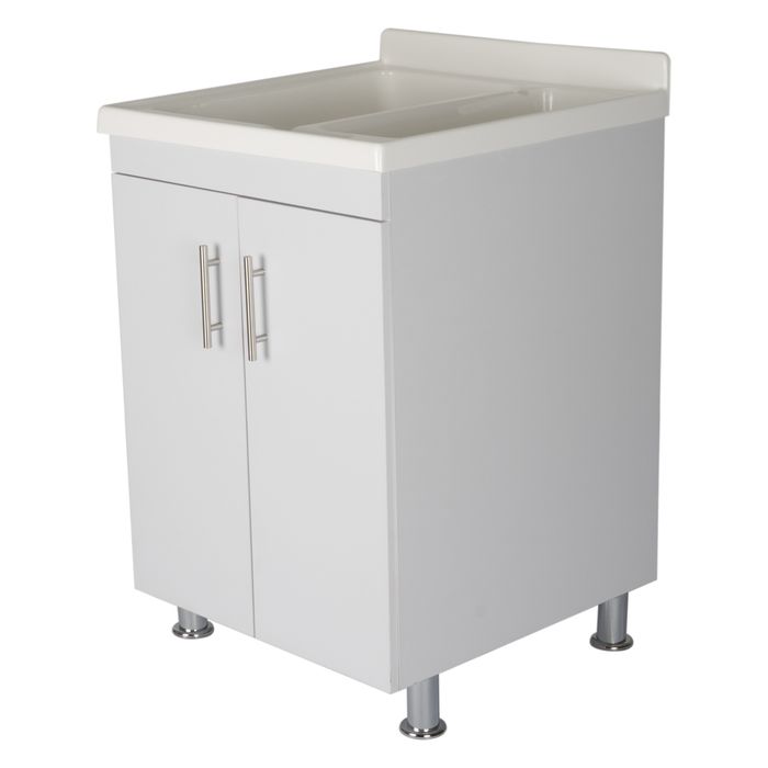 Mueble Para Lavadero 2 Puertas Blanco 58x57 Cm. No Incluye Lavadero