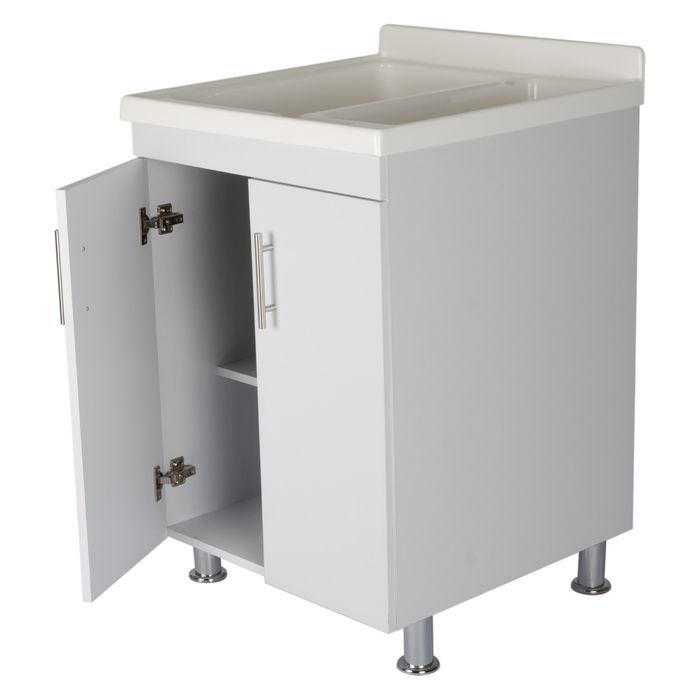 Mueble Para Lavadero 2 Puertas Blanco 58x57 Cm. No Incluye Lavadero