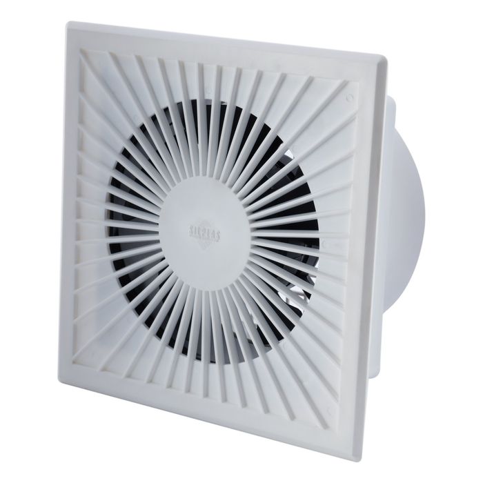 Extractor De Olores Plastico Blanco De 15x15 Cm