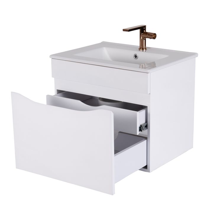 Mueble De Baño Ario Blanco Cajon Interno 59.5x45.5 Cm.