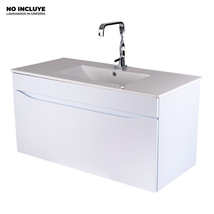 Mueble De Baño Ario Blanco Poceta Centro 100x46 Cm.