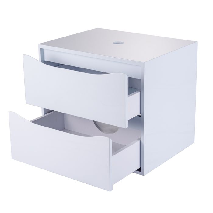 Mueble De Baño Estonia Blanco Con Tapa Poceta Centro 60x46 Cm.