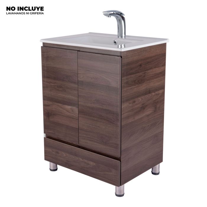 Mueble De Baño Sao Paulo Chocolate Poceta Centro 59.5x45.5 Cm.