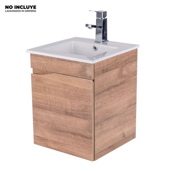 Mueble De Baño Trend Roble Claro Poceta Centro 40.5x40.5 Cm.