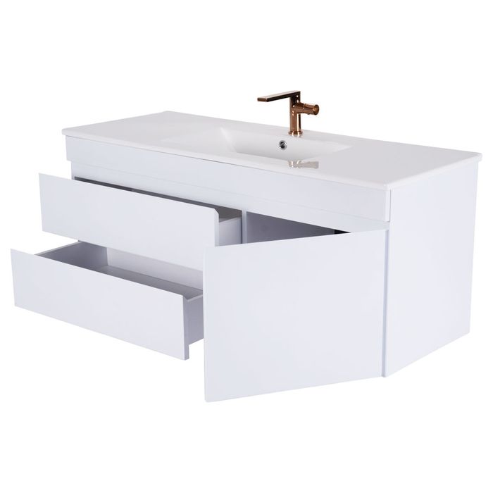 Mueble De Baño Maui Blanco Poceta Centro 119.5x45.5 Cm
