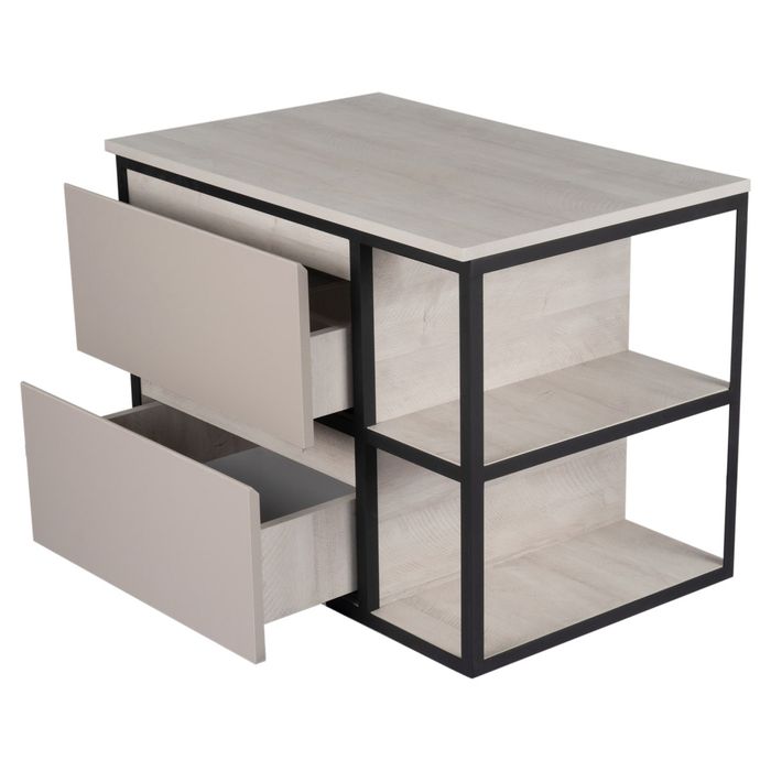 Mueble De Baño Spoletto Bicolor Bianco Con Tapa 70x50 Cm.
