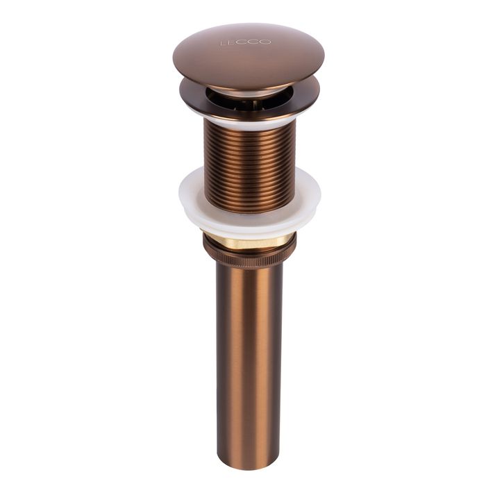 Desague Metalico Push Sin Rebose Rose Mate
