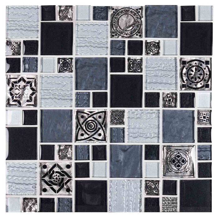 Mosaico Trail Negro 30x30 Cm.