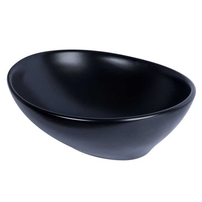 Lavamanos Vessel Ikaria Oval Negro Mate 40.5 x 33 x 14.9 Cm.