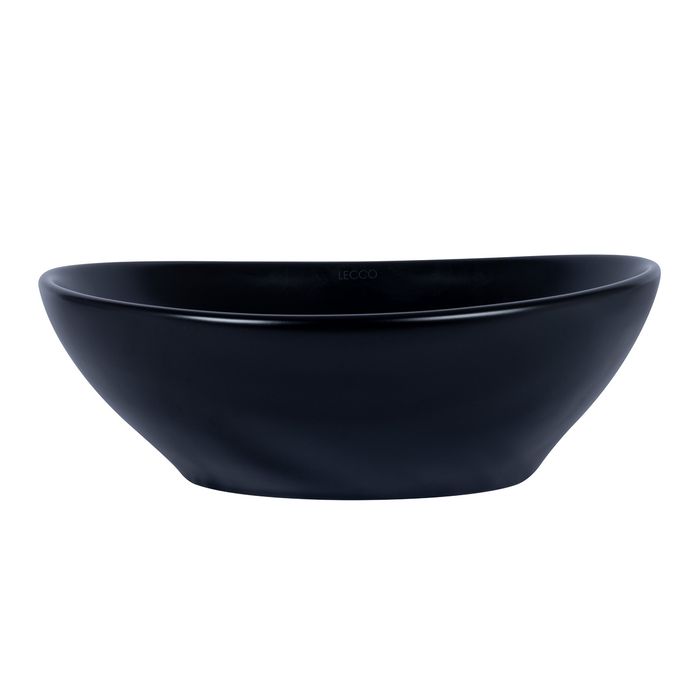 Lavamanos Vessel Ikaria Oval Negro Mate 40.5 x 33 x 14.9 Cm.