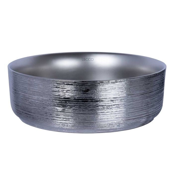 Lavamanos Galileo Plata Tipo Vessel En Porcelana 36.5x36.5x12.5 Cm.
