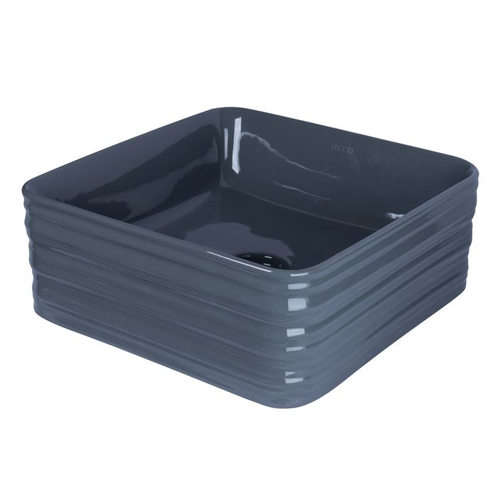 Lavamanos Amalfi Gris Tipo Vessel En Porcelana 39x39x15.5 Cm.