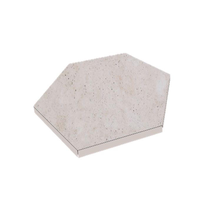 Piso Hexagonal Coral Hielo 25mm 120 x 103 Cm