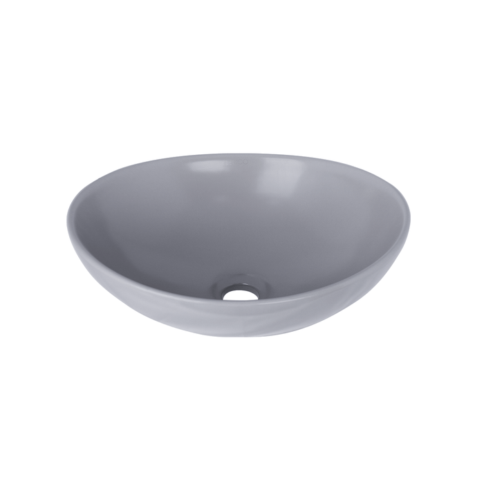 Lavamanos Vessel Ikaria Oval Gris Mate 40.5x33x14.9 Cm