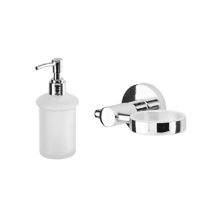 Combo Dispensador De Jabon Con Soporte Asti
