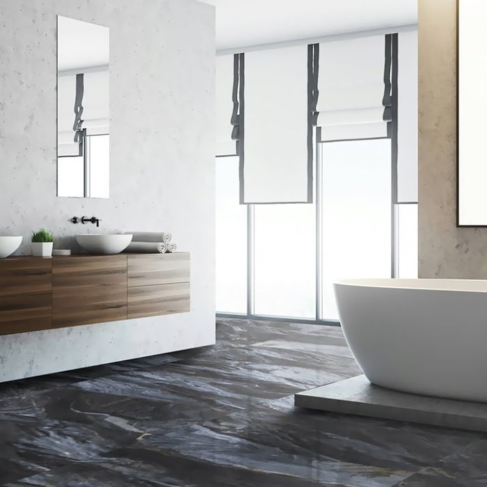 Porcelanato Manta Nero Alto Brillo 60x120 Cm. Cj 1.44m² V2