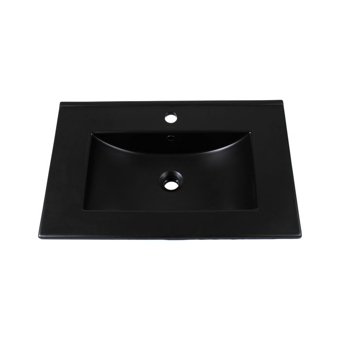 Lavamanos En Porcelana De Sobreponer Tivoli Black Mate 71x46.5x19 Cm