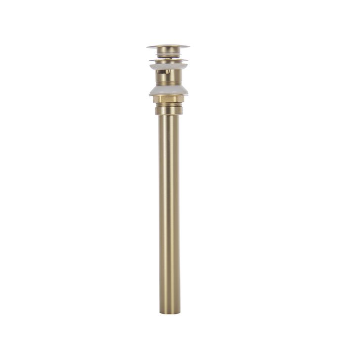 Desague De Push Metalico Con Rebose Oro Mate