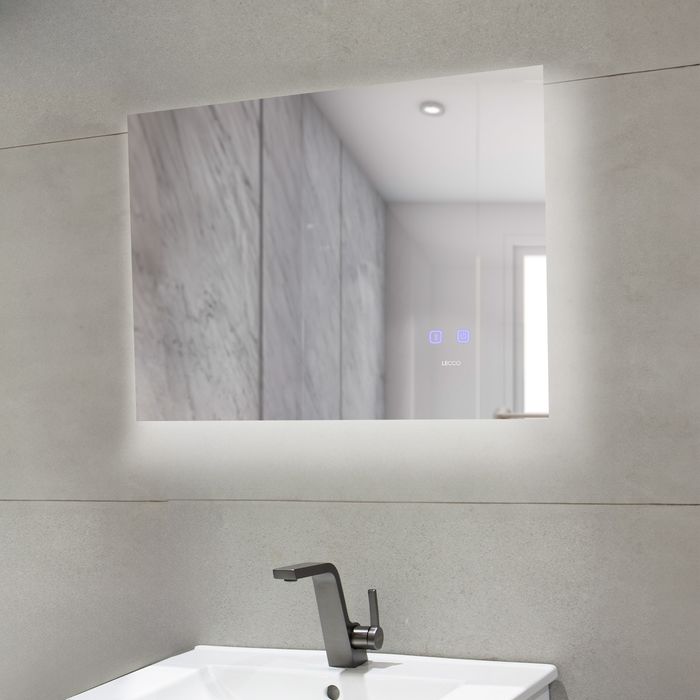 Espejo Vittorio Touch Con Luz Led Regulable Desempañante y Bluetooth 90x70cm