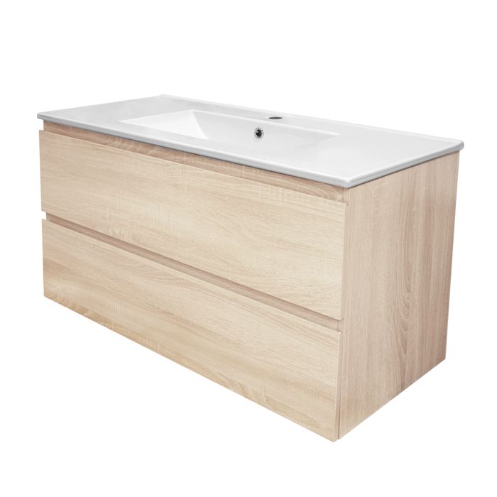 Mueble Treviso Madecor Oak - Placa Lavamanos 100x46x52