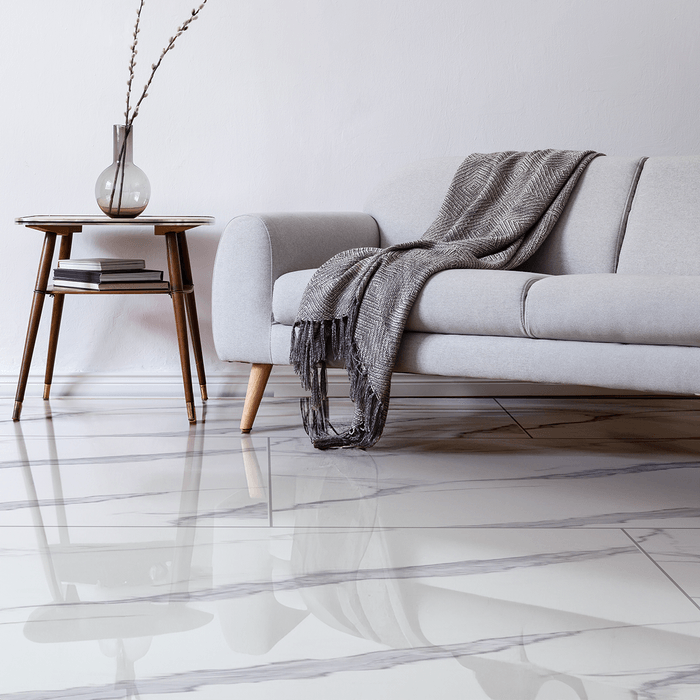 Porcelanato Unique Staturario Brillante 80x160cm. T4 Cj 2.56m² V3