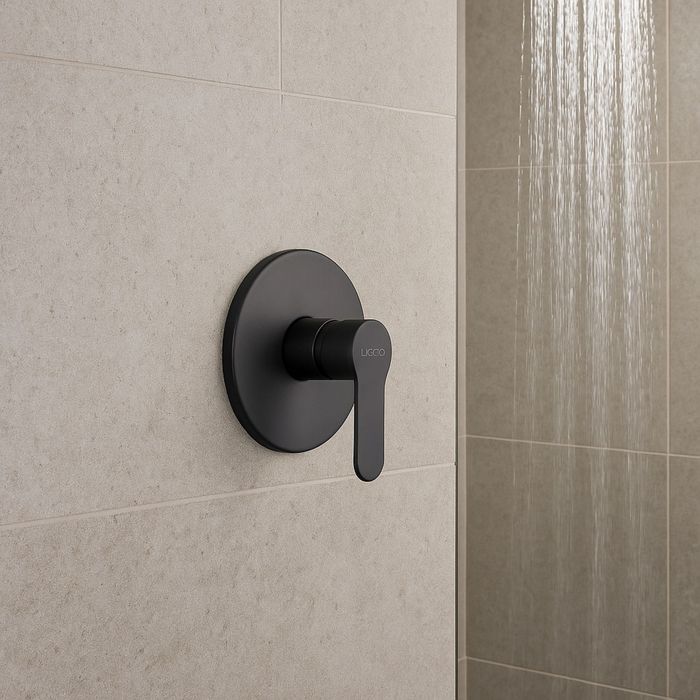 Grifería Para Ducha Giotto Negro Sin Salida a Bañera