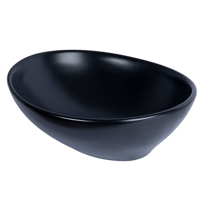 Lavamanos Vessel Ikaria Oval Negro Mate 40.5 x 33 x 14.9 Cm.