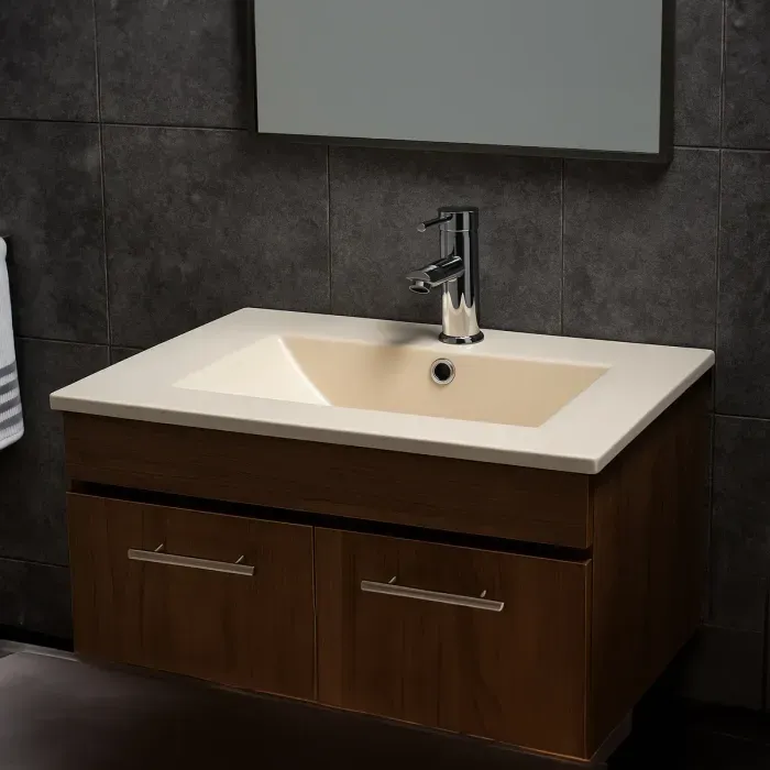 Lavamanos Firenze De Sobreponer En Porcelana Bone 71.5x47x17 Cm.