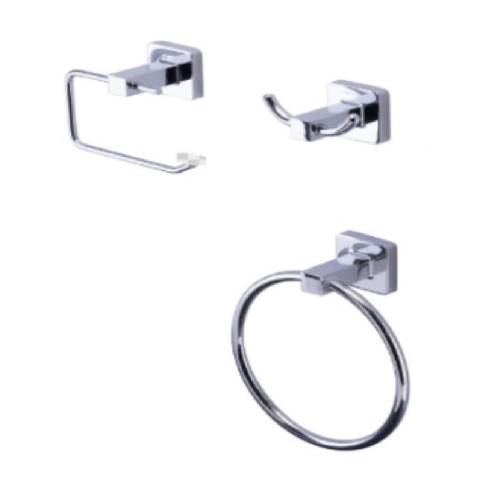 Kit De Accesorios Para Baño Murano 3 Piezas Cromo