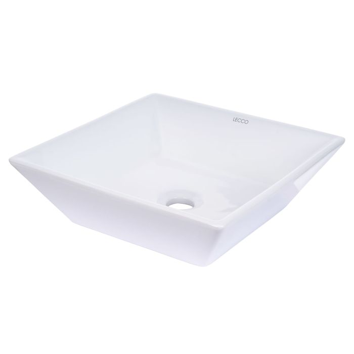 Lavamanos Tibet Tipo Vessel En Porcelana Blanco 42x42x12 Cm.