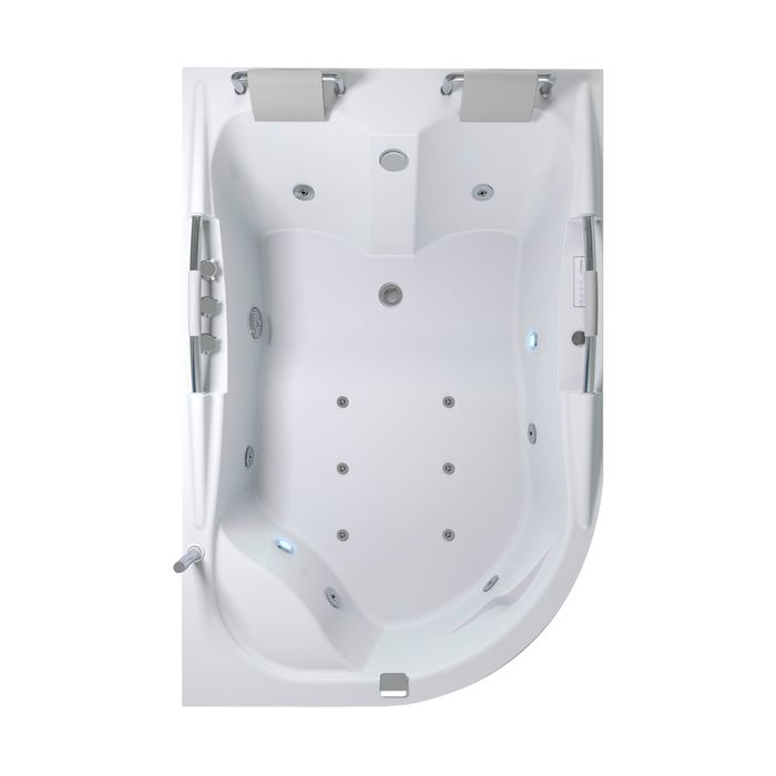 Hidromasaje Honolulu Blanca Basic Derecha 180x120 Blanco Sin Mantenedor