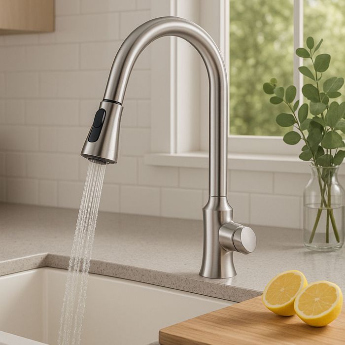 Grifería Para Lavaplatos Ruan Niquel Monocontrol