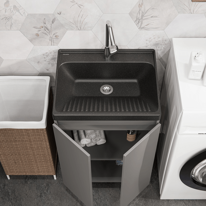 Lavadero Premium Ii Negro Mueble Savona Plus 60.8x50.6x88.5
