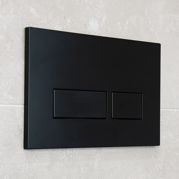 Panel De Descarga Negro Para Sanitario Suspendido