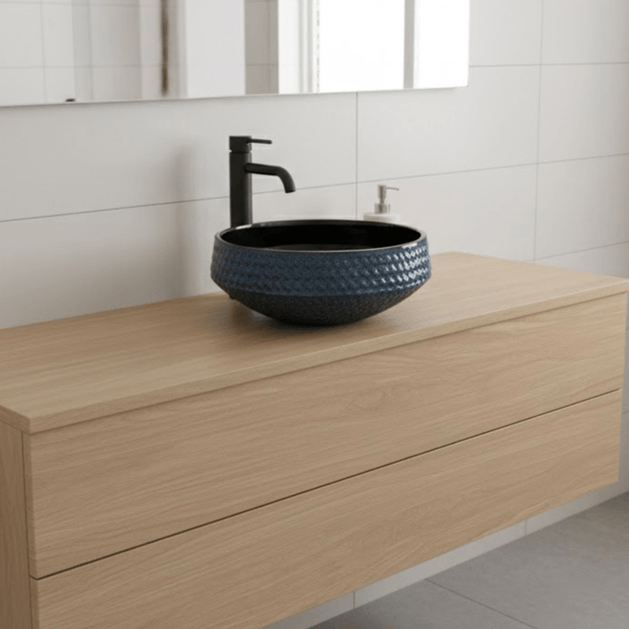 Lavamanos Vessel Azzurro Mate 41x41x15