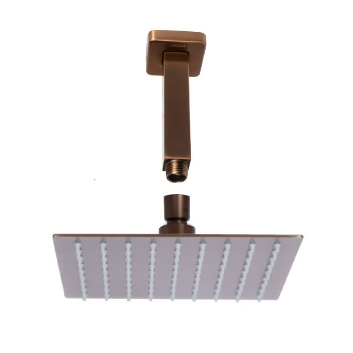 Kit De Regadera X20cm+brazo Techo 12cm Rosa Mate