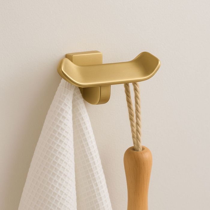 Percha Doble Murat Oro Mate