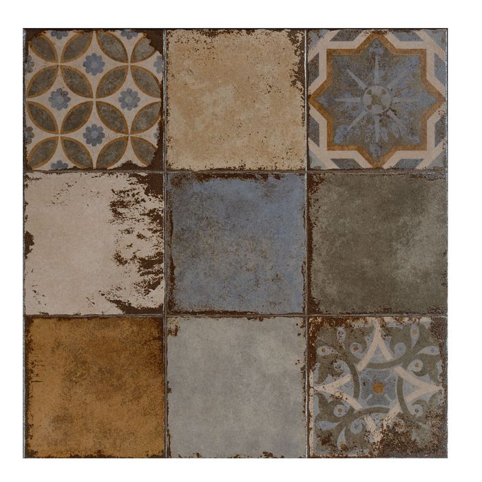 Porcelanato Rialto Decor Mix Mate 58x58 cm T4 Caja x 1 m² V3