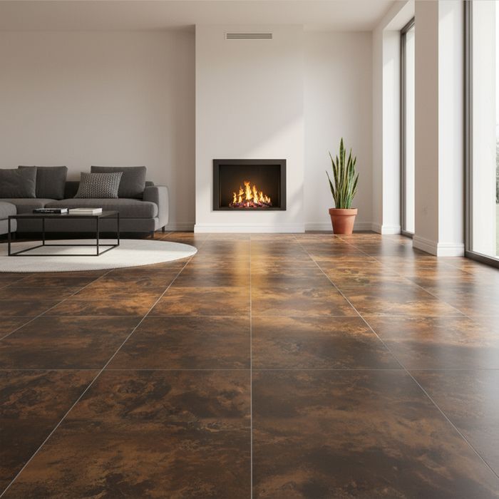 Porcelanato Oxido Marron Rectificado 60x120 Cm. Cj 1.44m² V4