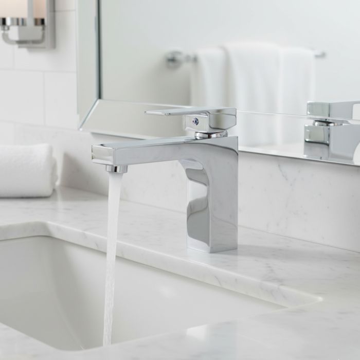 Griferia Para Lavamanos Baja Creta Cromo