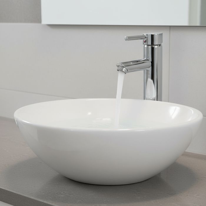 Grifería Para Lavamanos Tower Alta Cromo Monocontrol