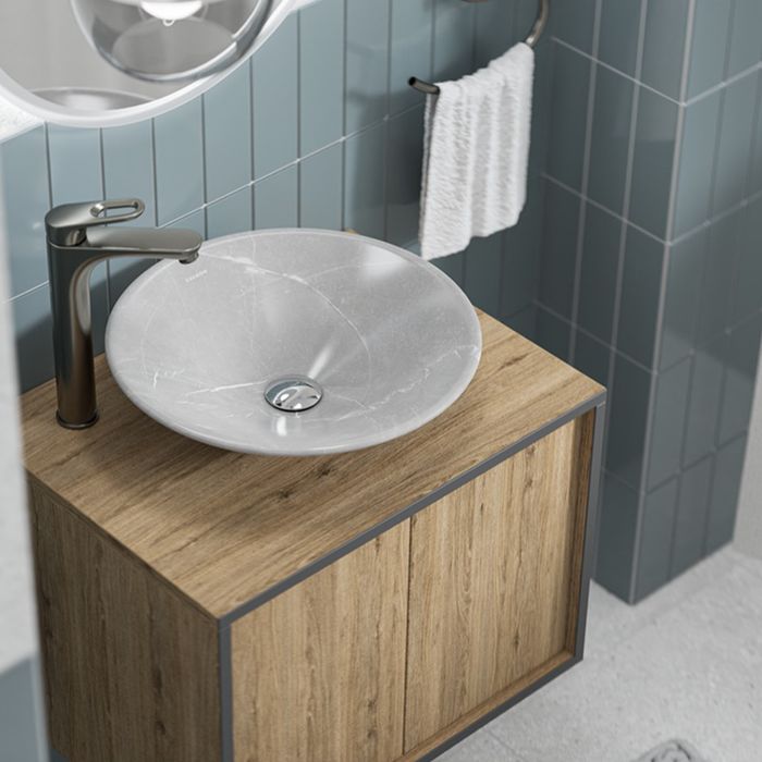 Lavamanos Vento Marmolizado 17.3 x 17.3 x 6.3 Cm