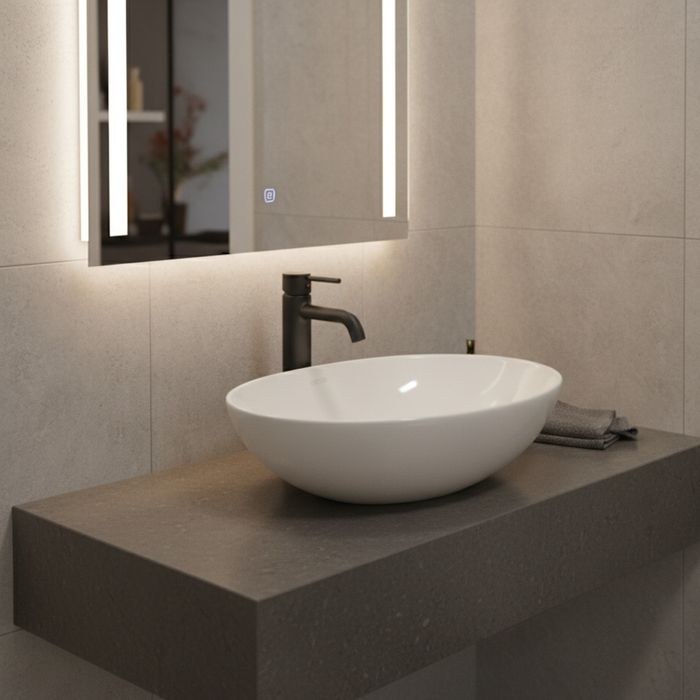 Lavamanos Vessel Round Blanco 40 x 40 x 15