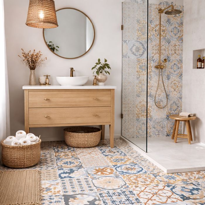 Porcelanato Logos Azul 58x58 T4 Caja x1.00m² V3